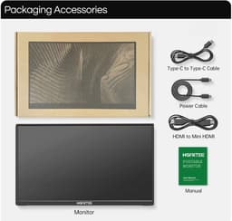 Fubzz Draagbare Monitor - 14.1 Inch IPS Scherm - Tweede Display Voor Laptop En Console - 60 Hz HDR Beeldkwaliteit - Met Ingebouwde Speakers — thumbnail 6