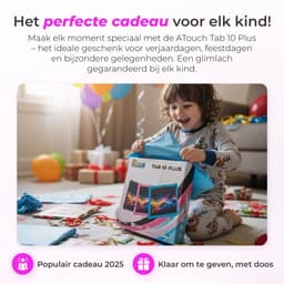ATouch Kindertablet Tab 10 Plus – Kindertablet Vanaf 3 jaar – Kindertablets 2026 Model – 10 Inch Kids Tablet – Android 15 – Kinder Tablet – Inclusief 64GB+64SD & Screenprotector - Roze — thumbnail 3