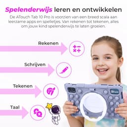 ATouch Kindertablet Tab 10 Pro - Vanaf 3 jaar - Kinder Tablet - 10 Inch - Ouderlijk Toezicht - Tablet Kinderen - 6000 mAh Batterij - Kids Tablet - 128GB+64SD - Octa Core - Paars — thumbnail 12