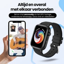 Protectly® GPS Horloge Kind Met Simkaart 4G - SOS Knop - Smartwatch Kinderen - GPS Tracker Kind - Kinder Smartwatch - Videobellen - HD Camera - Whatsapp en SMS - Elke polsmaat - Incl. Simkaart — thumbnail 3
