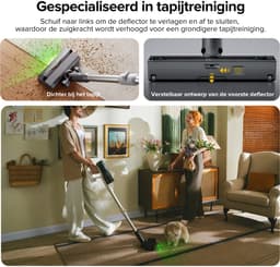 Roborock H60 Pro Draadloze Steelstofzuigers -Stofzuiger - Multifunctioneel-5-traps filtersysteem - LED-scherm - Verwijderbare batterij - 90° bocht - 140° groene verlichting — thumbnail 8