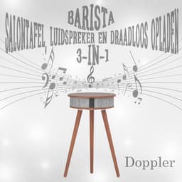 Doppler Barista SoundTable – 3-in-1 Bluetooth Speaker Tafeltje met Wireless Charging & Houten Design –Donker Koffie — thumbnail 5