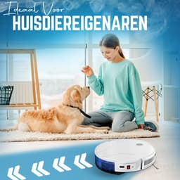 NexZone - Robotstofzuiger Met Dweilfunctie - 3500 pa - HEPA - Met Laadstation - Huisdieren - Voice Control — thumbnail 6