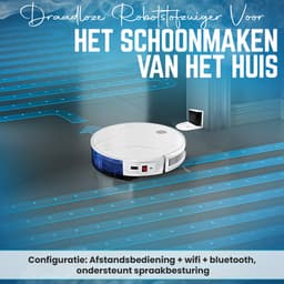 NexZone - Robotstofzuiger Met Dweilfunctie - 3500 pa - HEPA - Met Laadstation - Huisdieren - Voice Control — thumbnail 4