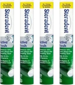 Steradent Reinigingstabletten - Active Fresh 4 x 30 Tabletten — thumbnail 3