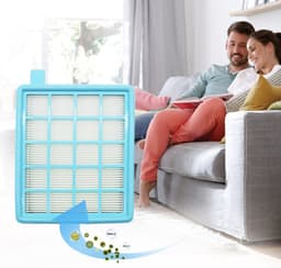 2x HEPA Filter Set geschikt voor Philips PowerPro Compact/Active Series Stofzuiger – Stofzuigerfilter Filterset Vervangingsset FC8058/01 — thumbnail 4