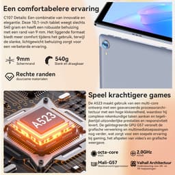 Hotlight C107 - Android 15 Tablet - 10.1 inch - 24(4+20)GB RAM/128GB ROM– 5000mAh - Grijs — thumbnail 4