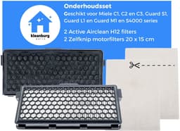 Kleanburg® Filterset voor Miele – 2x Active AirClean Filters + 2x Motorfilters – Vervangt Miele SF-AA50 – Geschikt voor Classic C1, Compact C1 & C2, Complete C2 & C3, Guard S1/L1/M1 en S4000 series — thumbnail 3
