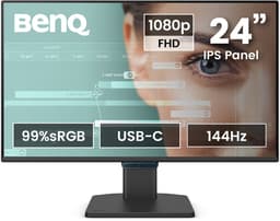 BenQ Full HD 24 inch EyeCare Monitor GW2490C - 144Hz - IPS Beeldscherm - Full HD - 99% sRGB - 1 x USB-C - 1 x HDMI - 1 x Display Port - 2 x 2W ingebouwde speakers - Native Contrast 1500:1 — thumbnail 1