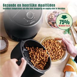 SCH® Mini airfryer - Airfryer - Airfryer klein - Zwart - 22cm x 28cm x 27cm — thumbnail 5