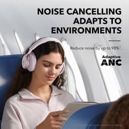 soundcore by Anker Space One Draadloze Over-ear Koptelefoon Roze - Headphones - Active Noise Cancelling, Multipoint Connection, 55 uur accuduur, Bluetooth 5.3, LDAC, Hi-Res Certified — thumbnail 4