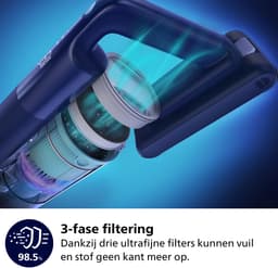 Philips Steelstofzuiger Draadloos XC2011/01 - Zuigmond met LED verlichting - Zonder Zak - Incl Handstofzuigerfunctie - Alle Vloertypen - Lichtgewicht — thumbnail 6