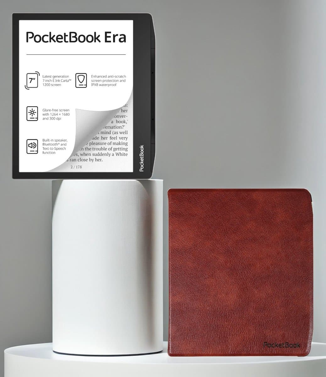PocketBook Era 16 GB + Bruin hoesje (shell cover) — afbeelding 1