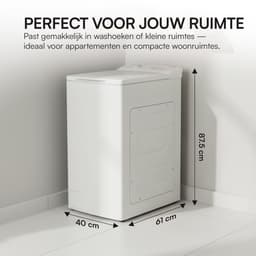 Heinner HWM-TL6010C++ Bovenlader Wasmachine 6 kg – 15 Programma’s – 1000 tpm – LED Display – 15 Min Snelprogramma – Trommelreiniging – Wit – 5 Jaar Garantie — thumbnail 4
