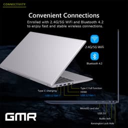 GMR 15.6" Laptop voor Thuis & Studie - Athlon Silver - 8GB/256GB - Windows 11 Pro + Office 2024 — thumbnail 4