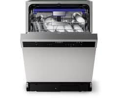 Klarstein Vaatwasser Verosteel inbouwvaatwasser 60 cm - 14 couverts, 9 programma's, stil 42 dB, energieklasse A, AquaStop, kinderslot, roestvrij staal, inbouwvaatwasser - Vaatwasmachine - voor Keuken - Energiezuinig - RVS - Dishwasher