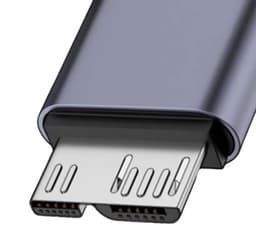 Adapter USB C naar Micro B (2 stuks); USB 3.0 kabel 10 Gbps voor USB C harde schijf; compatibel met Toshiba; HDD; Seagate; WD; Galaxy S5 Note 3; HDD enz. — thumbnail 9