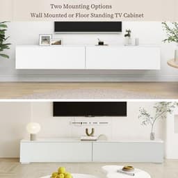 Moderne TV Kast met LED Verlichting - Wand- of Staande Opstelling - 180 cm — thumbnail 5