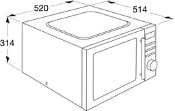 ETNA CMV334RVS - Combi magnetron - Vrijstaand - 1000 watt - 34 liter - Zwart — thumbnail 7