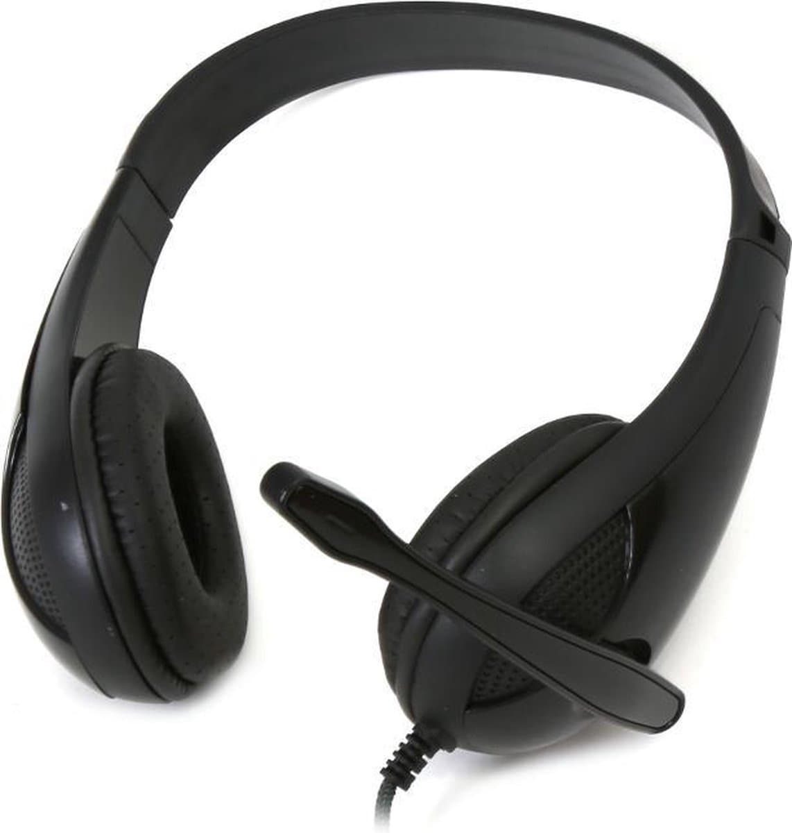 Platinet FH4008B - Stereo Headset - Zachte Oorschelpen - Lange kabel - Met Microfoon - Zwart — afbeelding 1