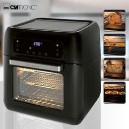 Clatronic FR 3747 H hetelucht-friteuse, olie- en vetvrij, 11 liter, sensor touchbediening, LED-display, zwart — thumbnail 3