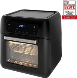Clatronic FR 3747 H hetelucht-friteuse, olie- en vetvrij, 11 liter, sensor touchbediening, LED-display, zwart — thumbnail 2