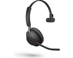 Jabra Evolve2 65 MS Mono Bluetooth Headset USB-A - Microsoft Teams gecertificeerd - Incl. Laadstandaard - Zwart