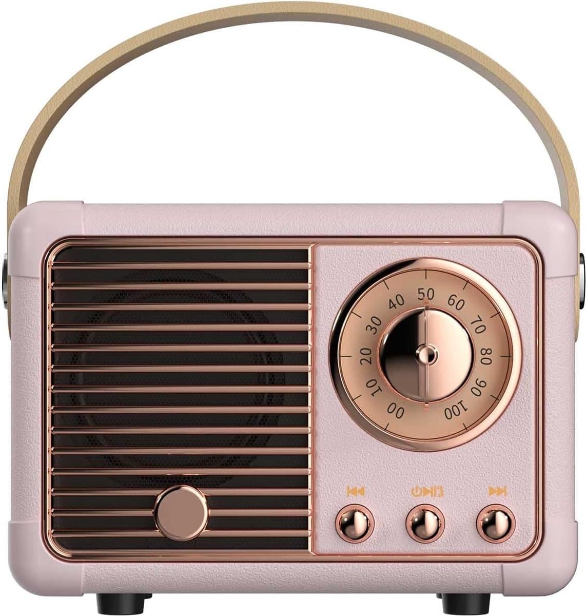 Retro bluetooth speaker- vintage decor - draagbare draadloze bluetooth speaker - Roze — afbeelding 1