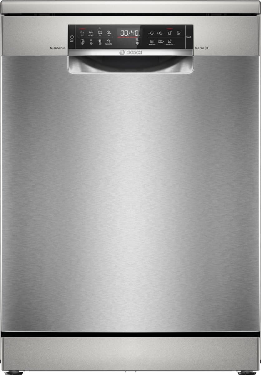 Bosch SMS6ECI12E - Serie 6 - Vaatwasser - Vrijstaande vaatwasser - 60 cm - Energielabel A - Home Connect - VarioLade: een lade voor bestek, klein kookgerei en zelfs kleine kopje - Zeer stil — afbeelding 1