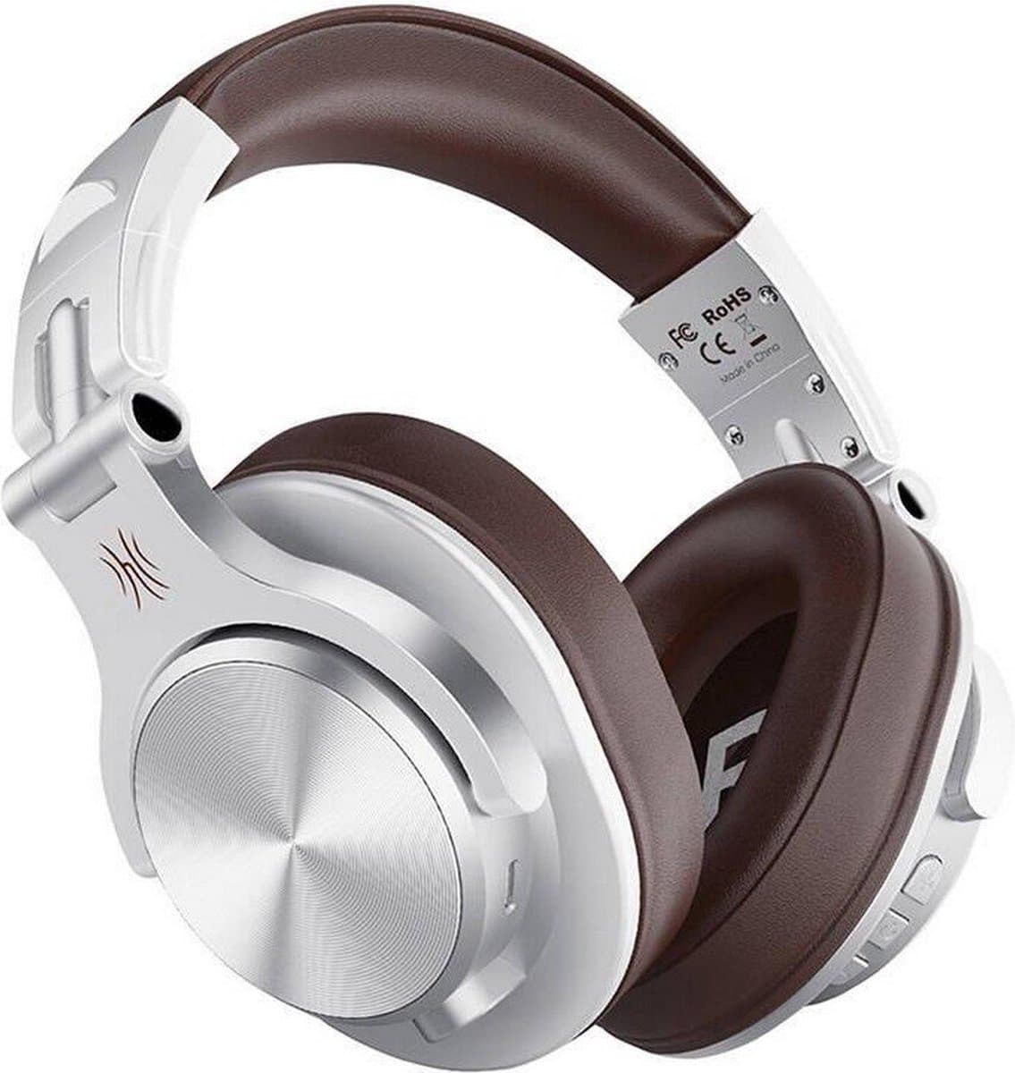 OneOdio Fusion A70 Zilver/Bruin – Draadloze Over-Ear Koptelefoon – DJ & Studio – Hi-Res Audio — afbeelding 1