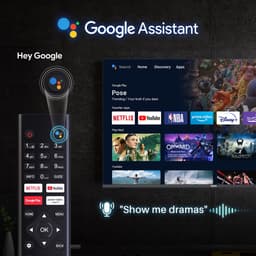 TuTu Android Smart TV - LED 4K UHD - 43 inch/110 cm - Frameless Design - Tripple Tuner DVB-T/T2/S/S2/C - HDMI x3, USB x2, CI+ - Voice Controle & Streaming apps - Geassembleerd in Eindhoven - TUS43UQ1A — thumbnail 9