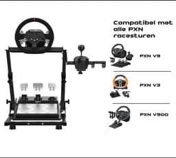 PXN - A10 - Wheel Stand Pro Versie - Racestuur standaard - Inklapbaar - Zwart - Geschikt voor Logitec - PXN - Fanatec - Thrustmaster - In Hoogte Verstelbaar — thumbnail 3