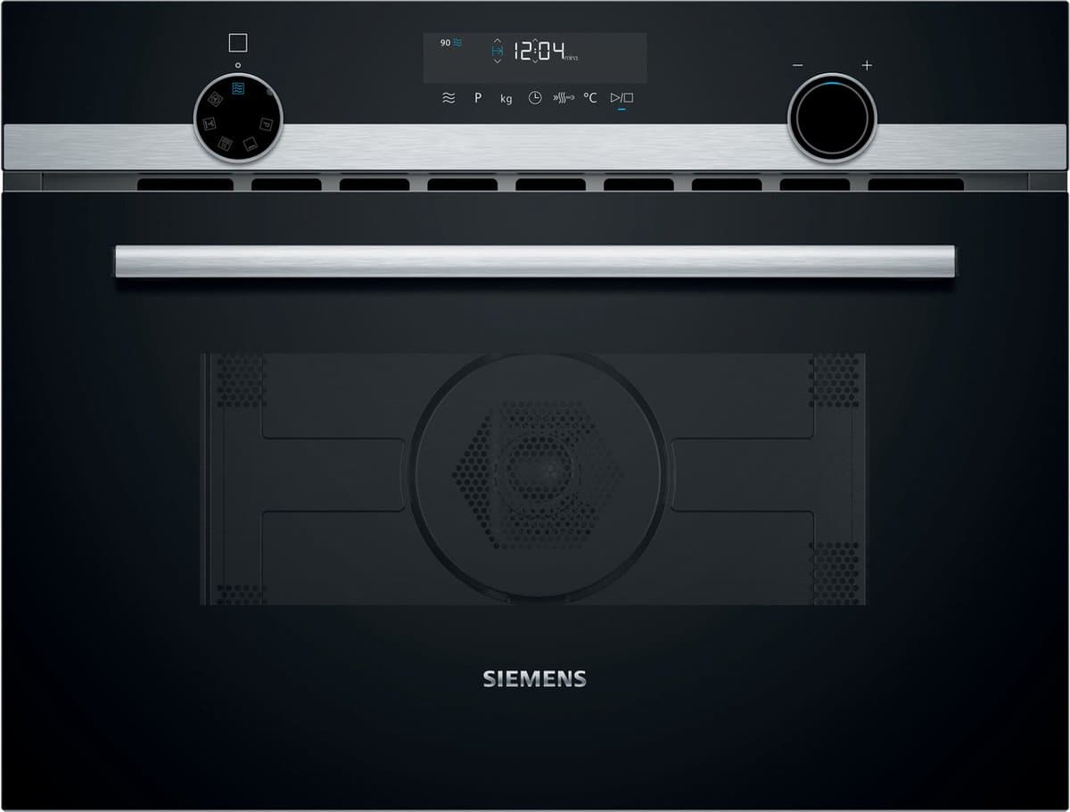 Siemens CM585AGS1 - iQ500 - Inbouwoven met magnetronfunctie - 60x45 cm - 44 l - Zwart - Eenvoudig te reinigen: Hydrolyse — afbeelding 1