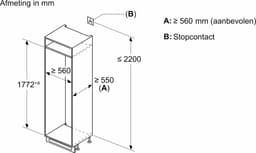 Siemens KI86VNFE0 - iQ100 - Inbouw koel-vriescombinatie - 177.2 x 54.1 cm - 267 l - Zeer stil - Energielabel E — thumbnail 12