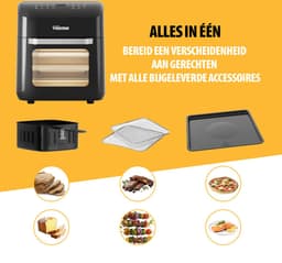 Tristar FR-9065 - Airfryer Oven XXL - 12L - 12 Bakprogramma's - Zwart — thumbnail 4