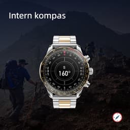 Maoo Titan AMOLED Smartwatch Heren - Special Edition - Stainless Steel en 2 TPU bandjes - Stappenteller - Hartslagmeter - Slaapmonitor - Multisport - Geschikt voor Android en iOS - Zilver en Goud — thumbnail 10