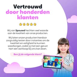 Spoused Kindertablet – 10.1 Inch – Kindertablet vanaf 3 jaar – 64GB – 4GB RAM– 6000 mAh Batterij - Incl. Beschermhoes & Ouder Control app – Paars — thumbnail 10
