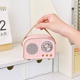 Retro Vintage Radio Bluetooth Speaker - Draadloze Stereo Speaker met FM Radio - Vintage Design - Bluetooth 5.0 Draadloze Speaker voor Kristalhelder Geluid - Perfect voor Thuis & Buiten - Lichtgroen — thumbnail 4