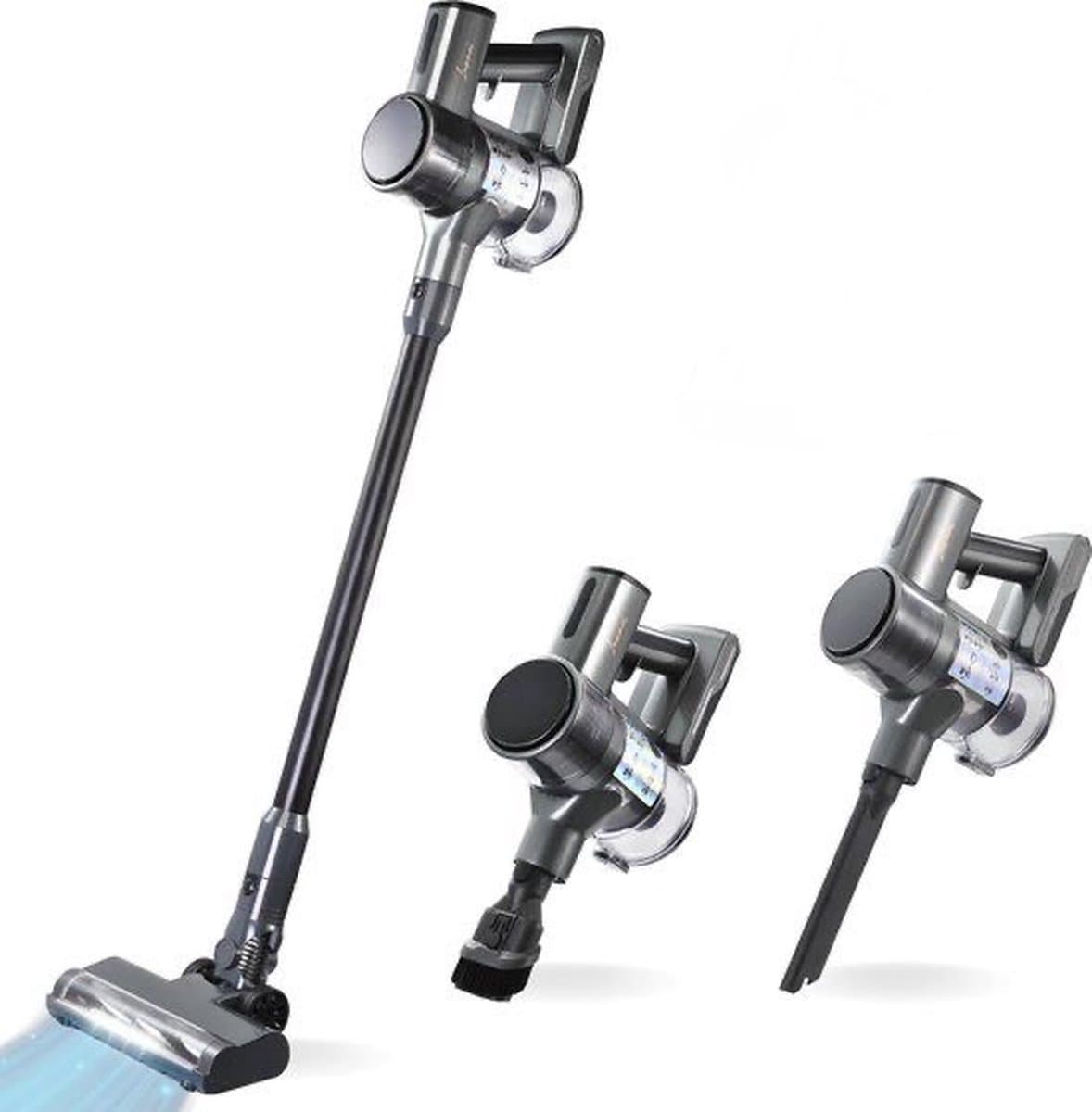 Luxari S1000 Steelstofzuiger Draadloos - 4 Extra Filters - 4 Opzetstukken - Stofzuiger Draadloos - Zonder Zak - Snoerloze Stofzuiger - Kruimeldief - Vacuum Cleaner - Draadloze Stofzuiger - Accu Stofzuiger — afbeelding 1