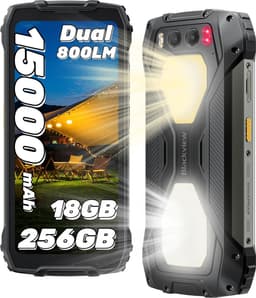 Blackview BV7300 - Robuuste Smartphone - 18GB RAM - 256GB - 15000mAh - Dual 4G LTE - Dual 800LM Campingverlichting - Android 14 - IP68 Waterdicht - 6580mAh - NFC - GPS - Zwart — thumbnail 2