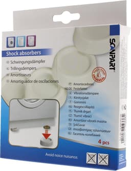 Scanpart trillingsdempers wasmachine rond - Geschikt voor AEG Bosch Miele Samsung Siemens - Wit - Universeel - Set van 4 stuks — thumbnail 2