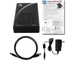 Apricorn Aegis Padlock DT FIPS USB3.0 6TB externe harde schijf 6000 GB Zwart