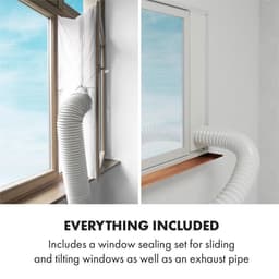 Klarstein Mobiele airconditioner met luchtafvoerslang, 4-in-1 airconditioner met ventilator, luchtontvochtiger & nachtmodus, Kleine & draagbare airconditioner voor thuis & op kantoor, Laag verbruik, 9000 BTU,6 kW voor 33 m² - Afstandsbediening — thumbnail 5