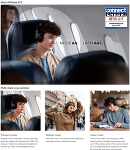 Soundcore by Anker Life Q30 Hybrid Active Noise Cancelling Headphones with Multiple Modes, Hi-Res Sound, 40H Playtime, Fast Charge, Soft Earcups, Bluetooth Headphones, Travel - Zwart — thumbnail 4