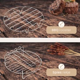 Perow Accessoires voor heteluchtfriteuse - Airfryer Accessoires - Geschikt voor XL en XXL - Complete Set - ø 20 cm — thumbnail 6