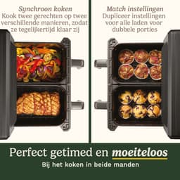 Cuisinart - XXL Dual-Zone Airfryer - Heteluchtfriteuse 2x5,2 - 2400W - 7 programma's - PFAS-vrije keramische coating - 2 manden voor tot 12 porties - Zwart — thumbnail 6
