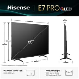 Hisense 65E79Q PRO 65" QLED - 144Hz, 4K, VIDAA U9 Smart TV, Dolby Vision IQ + FreeSync Premium + Dolby Atmos — thumbnail 7