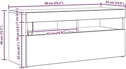 TV Meubel met LED Verlichting Sonoma Eiken - Compact & Modern Dressoir — thumbnail 6