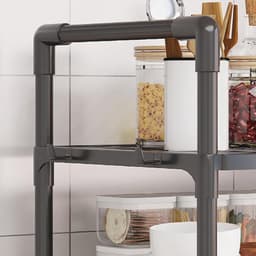 Magnetron Standaard voor Keuken - Metalen Plank met Haken en Geen Boreisen — thumbnail 3