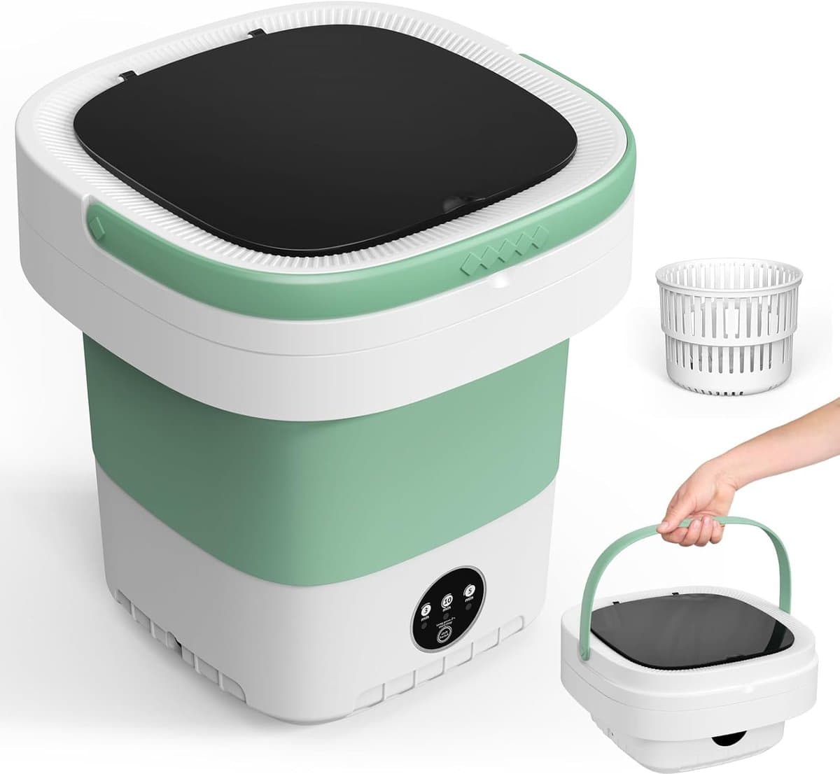Mini Wasmachine met Centrifuge - Voor Kleine Wasgoed - Meerdere Programma's - — afbeelding 1